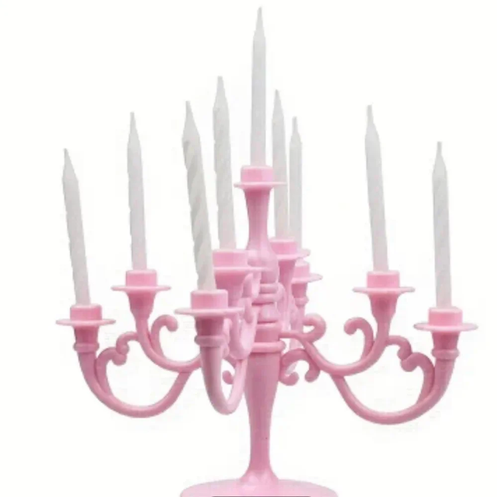 EXPANDABLE CANDLE HOLDER CAKE TOPPER, CHOICE OF COLOR